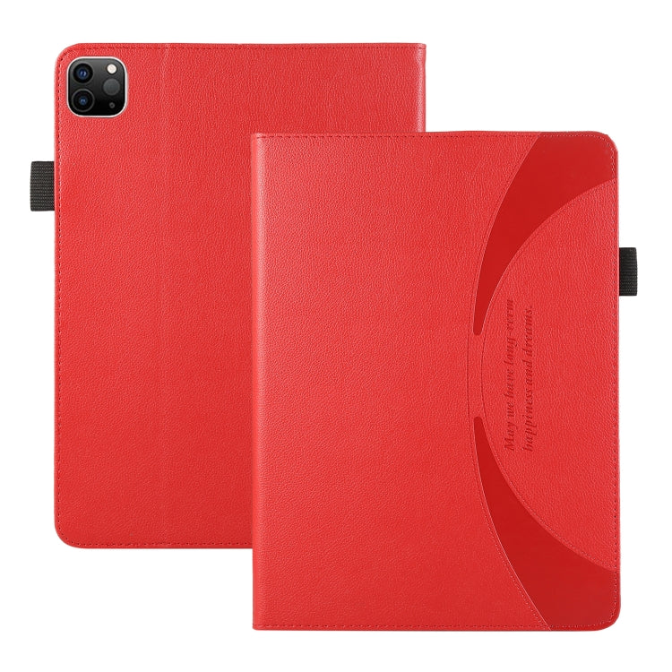 For iPad Pro 11 2024 Litchi Texture Leather Sucker Tablet Case(Red) - iPad Pro 11 2024 Cases by buy2fix | Online Shopping UK | buy2fix