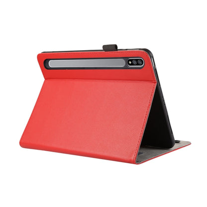 For Samsung Galaxy Tab S9 / S8 / S7 Litchi Texture Leather Sucker Tablet Case(Red) - Other Galaxy Tab PC by buy2fix | Online Shopping UK | buy2fix