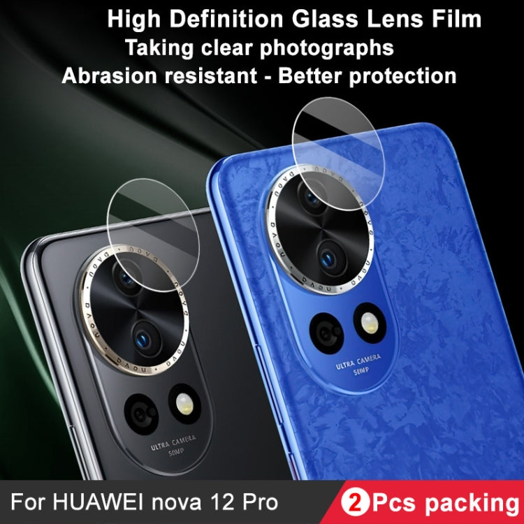 For Huawei nova 12 Pro/nova 12 Ultra 2 PCS/Set IMAK HD Glass Rear Camera Lens Film - For Huawei by imak | Online Shopping UK | buy2fix