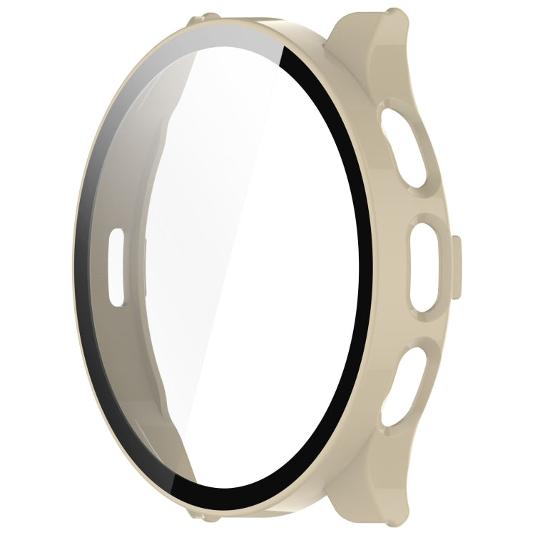 For Garmin Venu 3 PC + Tempered Glass Film Integrated Watch Case(Ivory White) - Watch Cases by buy2fix | Online Shopping UK | buy2fix