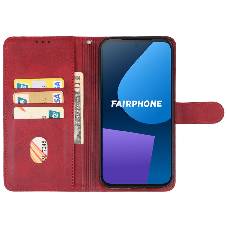 For Fairphone 5 Leather Phone Case(Red) - More Brand by buy2fix | Online Shopping UK | buy2fix