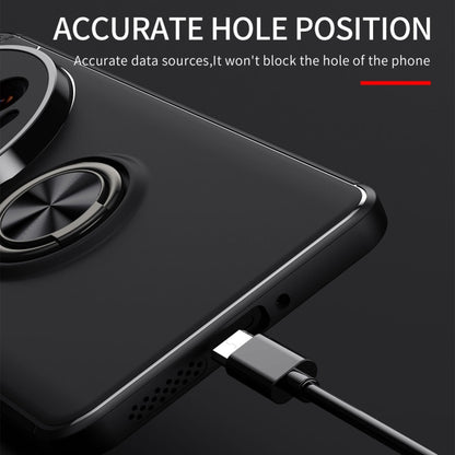 For Xiaomi 14 Ultra Metal Ring Holder TPU Phone Case(Black+Blue) - 14 Ultra Cases by buy2fix | Online Shopping UK | buy2fix