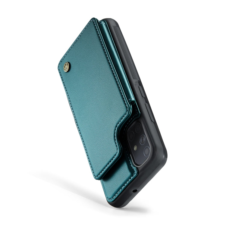 For Samsung Galaxy A51 4G CaseMe C22 Card Slots Holder RFID Anti-theft Phone Case(Blue Green) - Galaxy Phone Cases by CaseMe | Online Shopping UK | buy2fix