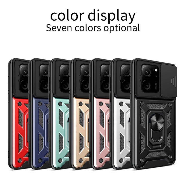 For Xiaomi 13T/13T Pro/Redmi K60 Ultra Sliding Camera Cover Design TPU Hybrid PC Phone Case(Black) - Redmi K60 Ultra Cases by buy2fix | Online Shopping UK | buy2fix