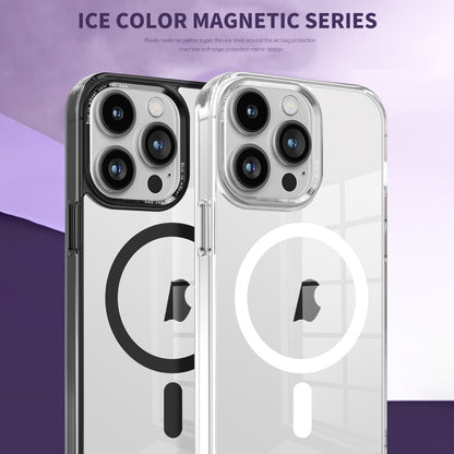 For iPhone 15 Plus Ice Color Magnetic Series PC + Acrylic Magsafe Phone Case(Grey) - iPhone 15 Plus Cases by buy2fix | Online Shopping UK | buy2fix