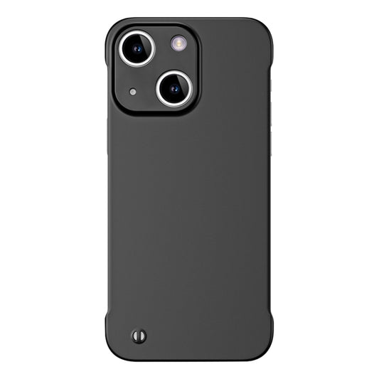 For iPhone 13 mini Frameless Metallic Paint Hybrid PC Phone Case(Matte Black) - iPhone 13 mini Cases by buy2fix | Online Shopping UK | buy2fix