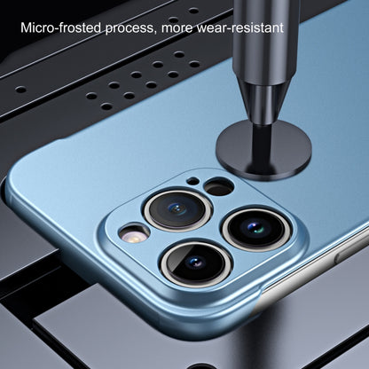 For iPhone 11 Pro Max Frameless Metallic Paint Hybrid PC Phone Case(Space Silver) - iPhone 11 Pro Max Cases by buy2fix | Online Shopping UK | buy2fix