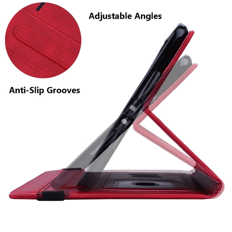 For Samsung Galaxy Tab S9 FE Calf Texture Embossed Leather Tablet Case(Red) - Galaxy Tab S9 FE by buy2fix | Online Shopping UK | buy2fix