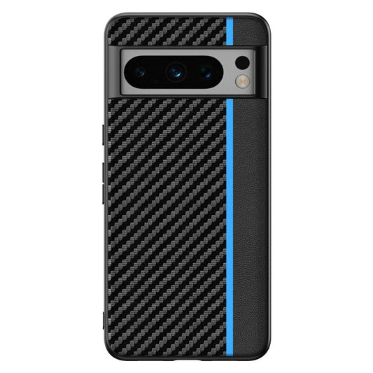 For Google Pixel 9 Pro Ultra-thin Carbon Fiber Texture Printing Phone Case(Black Blue) - Google Cases by buy2fix | Online Shopping UK | buy2fix