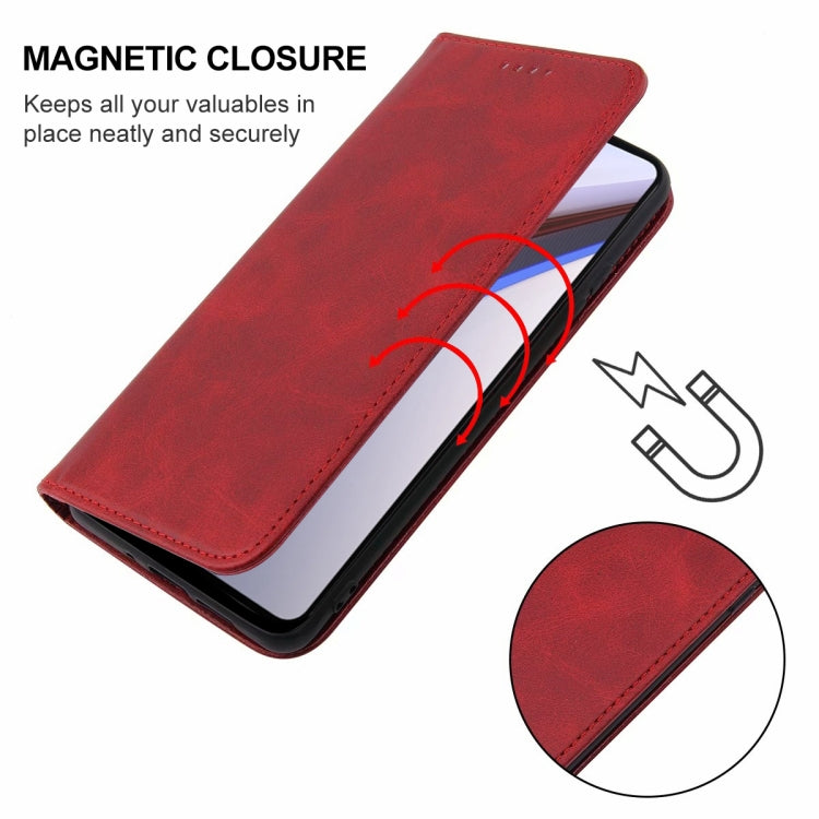 For vivo iQOO 12 Magnetic Closure Leather Phone Case(Red) - iQOO 12 Cases by buy2fix | Online Shopping UK | buy2fix