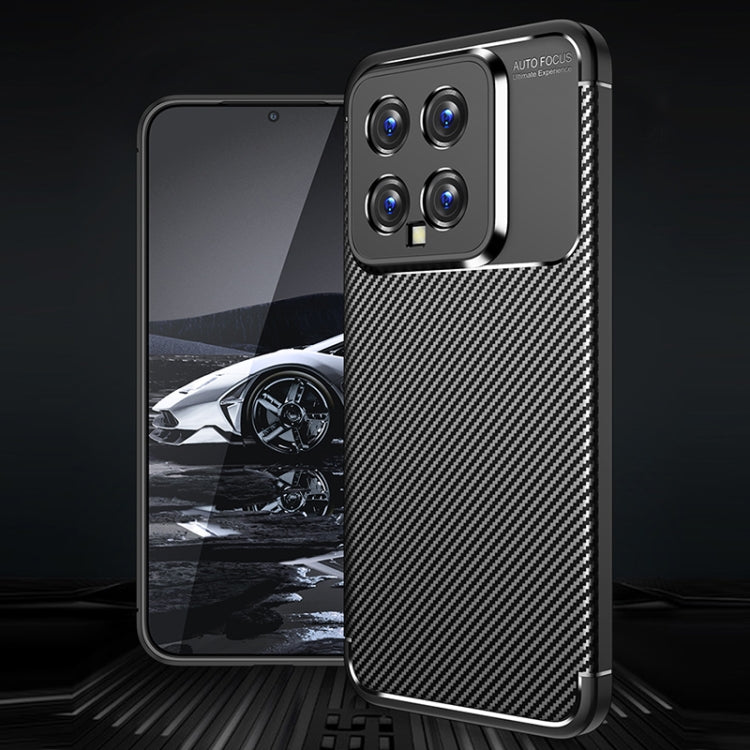 For Xiaomi 14 Carbon Fiber Texture Shockproof TPU Phone Case(Black) - Xiaomi Cases by buy2fix | Online Shopping UK | buy2fix