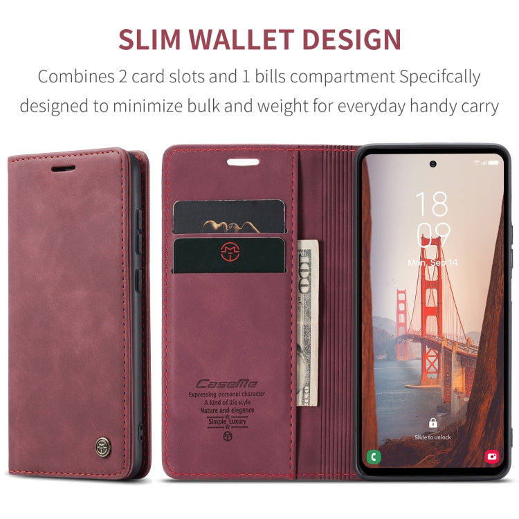 For Samsung Galaxy S23 FE 5G CaseMe 013 Multifunctional Horizontal Flip Leather Phone Case(Wine Red) - Galaxy S23 FE 5G Cases by CaseMe | Online Shopping UK | buy2fix