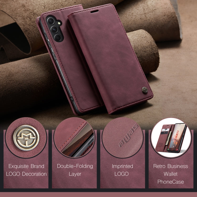 For Samsung Galaxy S23 FE 5G CaseMe 013 Multifunctional Horizontal Flip Leather Phone Case(Wine Red) - Galaxy S23 FE 5G Cases by CaseMe | Online Shopping UK | buy2fix