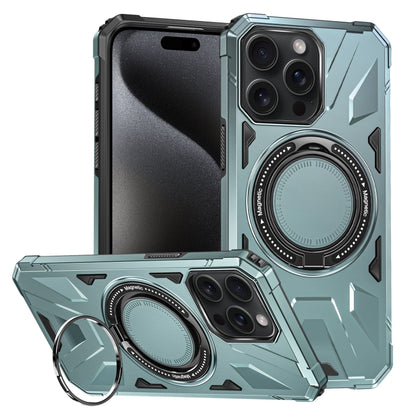 For iPhone 15 Pro MagSafe Magnetic Shockproof Phone Case with Ring Holder(Green) - iPhone 15 Pro Cases by buy2fix | Online Shopping UK | buy2fix