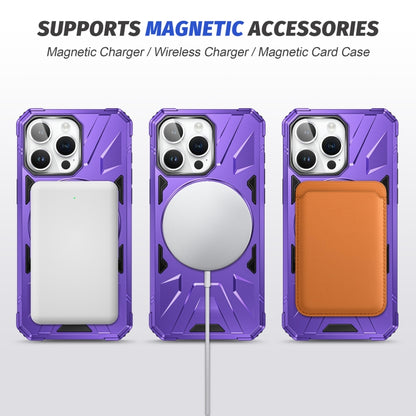 For iPhone 11 MagSafe Magnetic Shockproof Phone Case with Ring Holder(Purple) - iPhone 11 Cases by buy2fix | Online Shopping UK | buy2fix