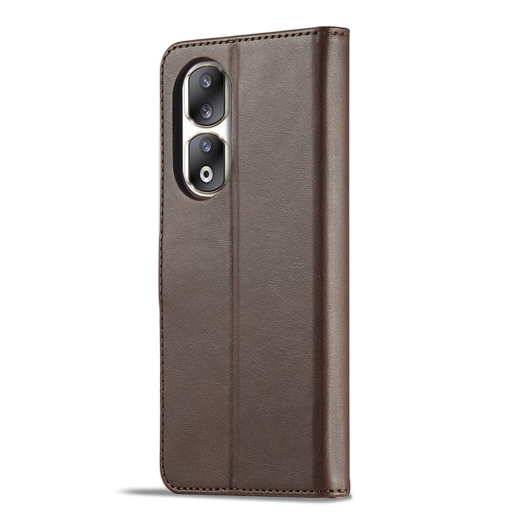 For Honor 90 Pro LC.IMEEKE Calf Texture Leather Phone Case(Coffee) - Honor Cases by LC.IMEEKE | Online Shopping UK | buy2fix