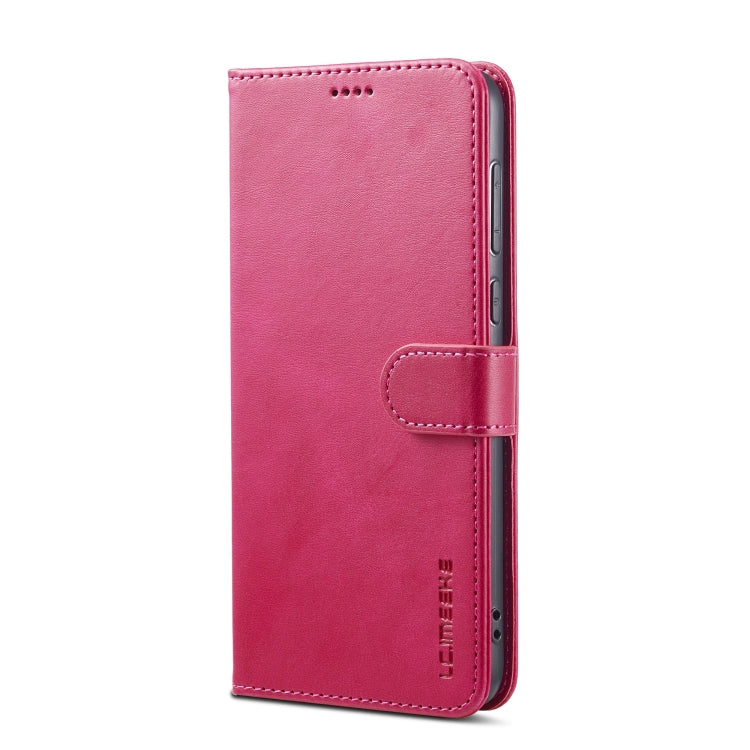 For Honor X50 LC.IMEEKE Calf Texture Leather Phone Case(Red) - Honor Cases by LC.IMEEKE | Online Shopping UK | buy2fix