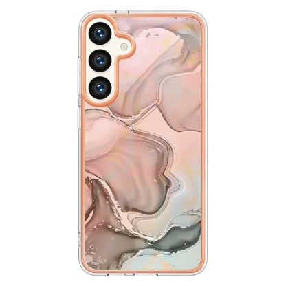 For Samsung Galaxy S24+ 5G Electroplating Marble Dual-side IMD Phone Case(Rose Gold 015) - Galaxy S24+ 5G Cases by buy2fix | Online Shopping UK | buy2fix