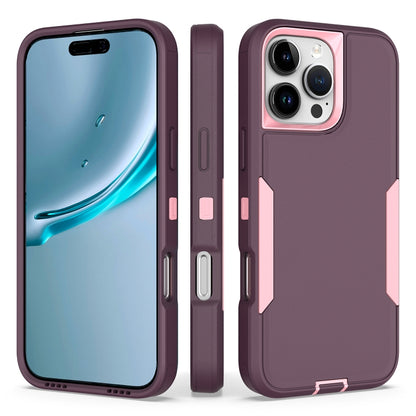 For iPhone 16 Pro Max 2 in 1 Magnetic PC + TPU Phone Case(Purple Red+Pink) - iPhone 16 Pro Max Cases by buy2fix | Online Shopping UK | buy2fix