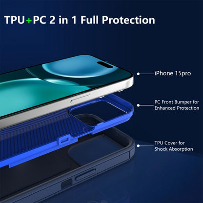 For iPhone 16 Pro 2 in 1 Magnetic PC + TPU Phone Case(Purple+Black) - iPhone 16 Pro Cases by buy2fix | Online Shopping UK | buy2fix