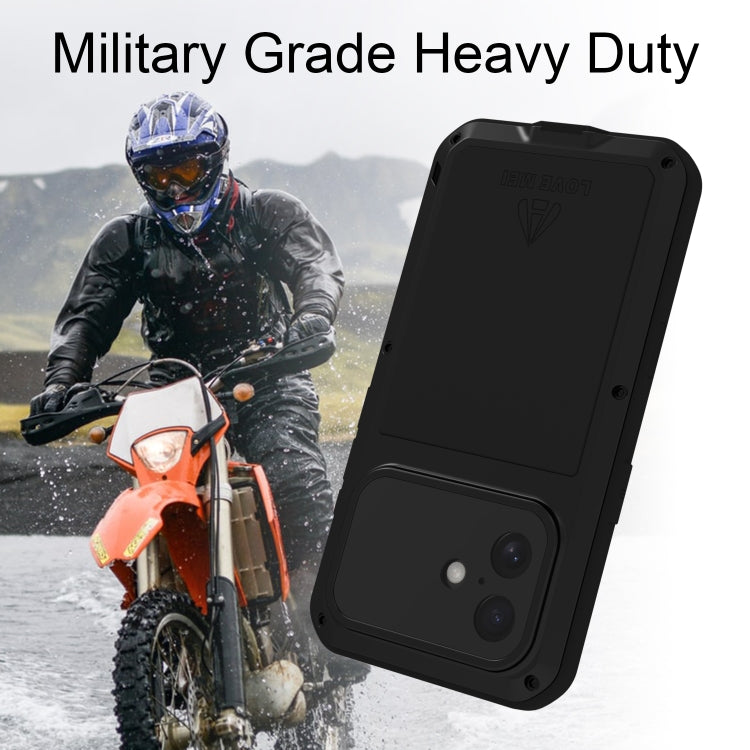 For iPhone 16 LOVE MEI Metal Shockproof Life Waterproof Dustproof Phone Case(Army Green) - iPhone 16 Cases by LOVE MEI | Online Shopping UK | buy2fix