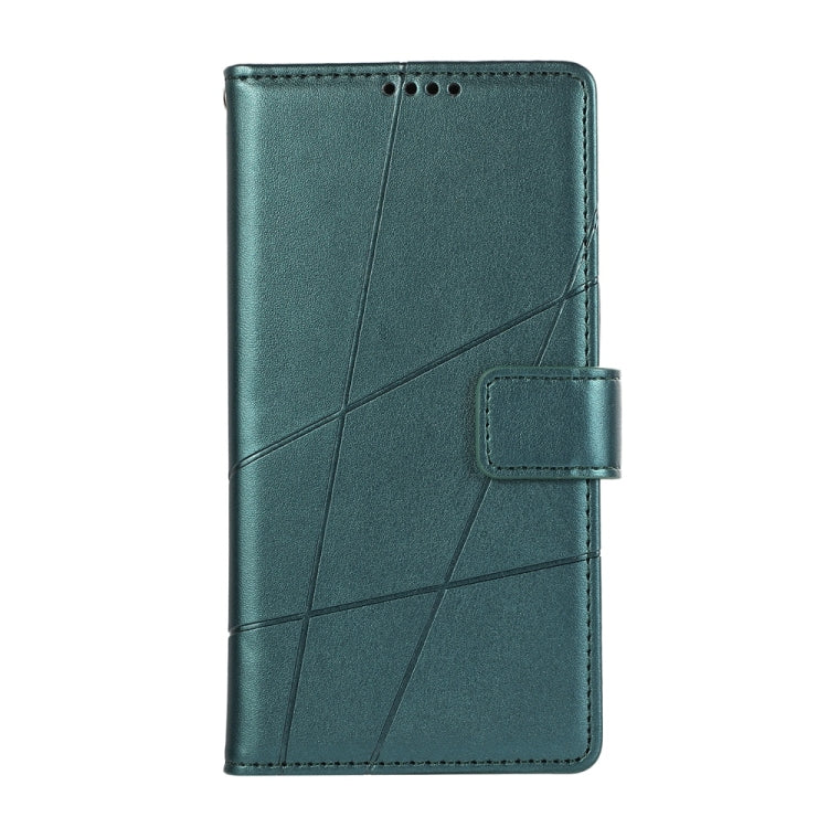 For iPhone SE 2024 PU Genuine Leather Texture Embossed Line Phone Case(Green) - More iPhone Cases by buy2fix | Online Shopping UK | buy2fix