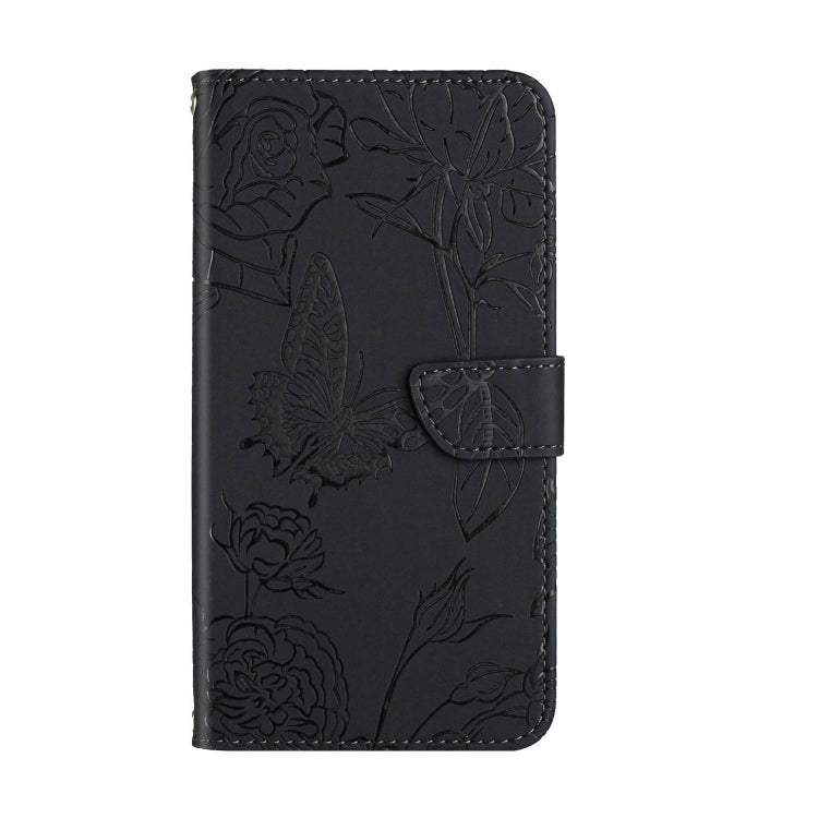 For Google Pixel 9 Skin Feel Butterfly Embossed Flip Leather Phone Case(Black) - Google Cases by buy2fix | Online Shopping UK | buy2fix