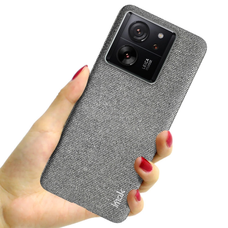 For Xiaomi 13T 5G / 13T Pro 5G imak Ruiyi Series Cloth Texture PU + PC Phone Case(Light Grey) - Xiaomi Cases by imak | Online Shopping UK | buy2fix