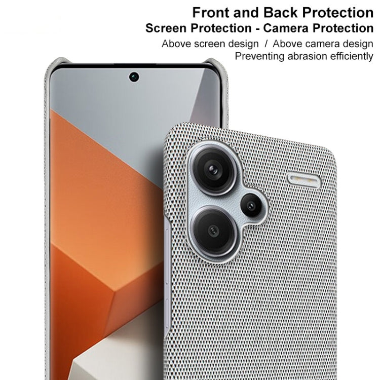 For Xiaomi Redmi Note 13 Pro+ 5G imak Ruiyi Series Cloth Texture PU + PC Phone Case(Dark Grey) - Note 13 Pro+ Cases by imak | Online Shopping UK | buy2fix