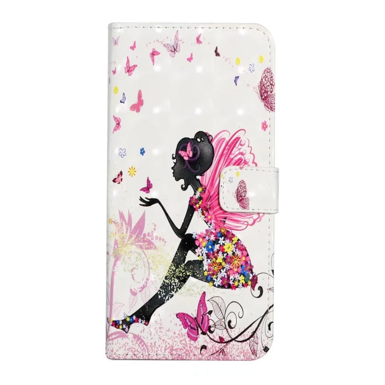 For iPhone 16 Plus Oil Embossed 3D Drawing Leather Phone Case(Flower Fairy) - iPhone 16 Plus Cases by buy2fix | Online Shopping UK | buy2fix