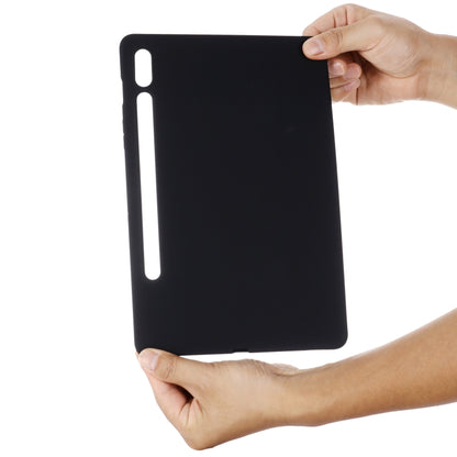 For Samsung Galaxy Tab S9 Ultra Pure Color Liquid Silicone Shockproof Tablet Case(Black) - Galaxy Tab S9 Ultra Cases by buy2fix | Online Shopping UK | buy2fix