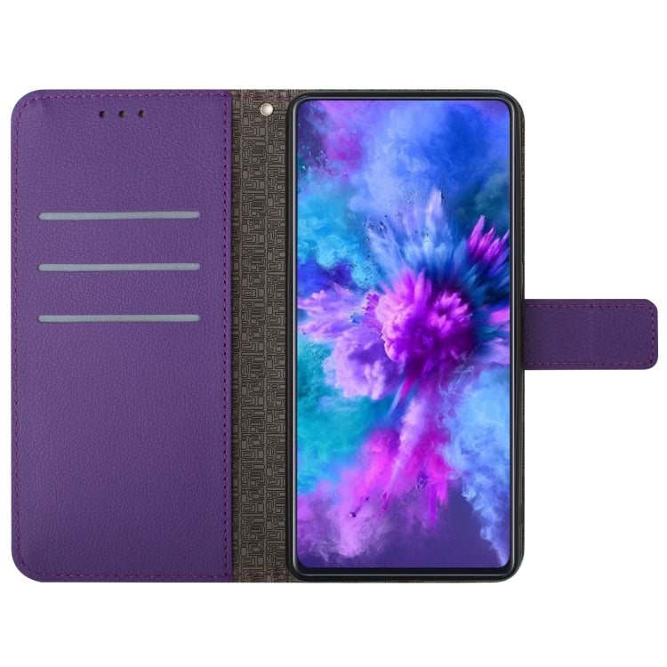 For iPhone 16 Pro Rhombic Grid Texture Leather Phone Case(Purple) - iPhone 16 Pro Cases by buy2fix | Online Shopping UK | buy2fix