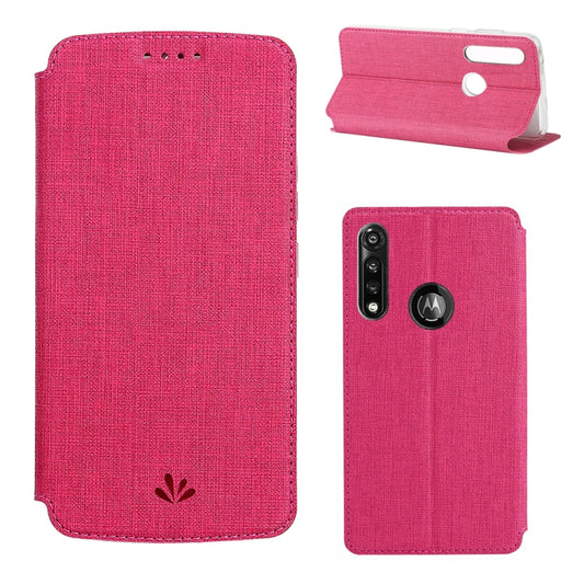 For Motorola Moto G Power ViLi Magnetic Suction Shockproof TPU + PU Horizontal Flip Protective Case with Card Slot & Holder(Rose Red) - Motorola Cases by ViLi | Online Shopping UK | buy2fix