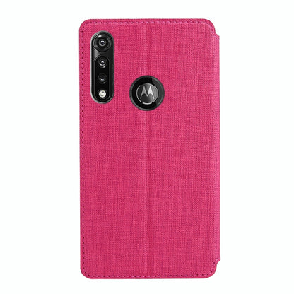 For Motorola Moto G Power ViLi Magnetic Suction Shockproof TPU + PU Horizontal Flip Protective Case with Card Slot & Holder(Rose Red) - Motorola Cases by ViLi | Online Shopping UK | buy2fix