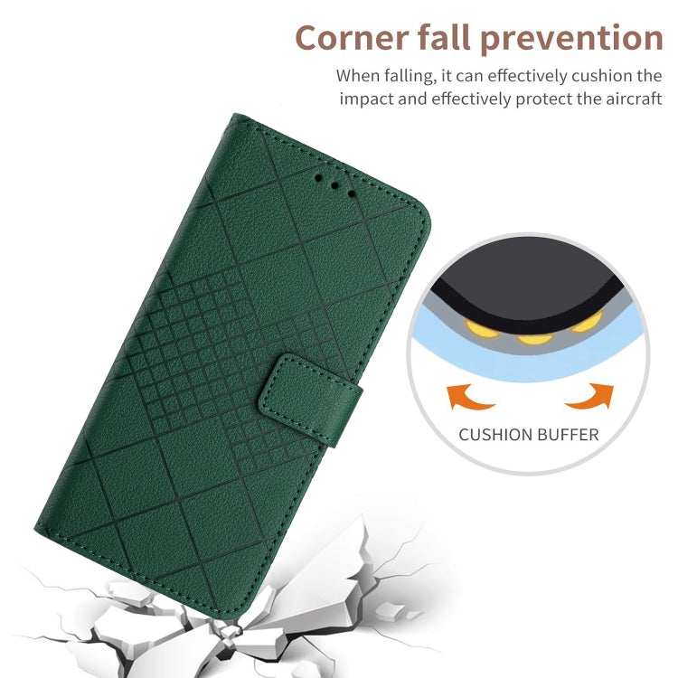 For Google Pixel 9 Rhombic Grid Texture Leather Phone Case(Green) - Google Cases by buy2fix | Online Shopping UK | buy2fix