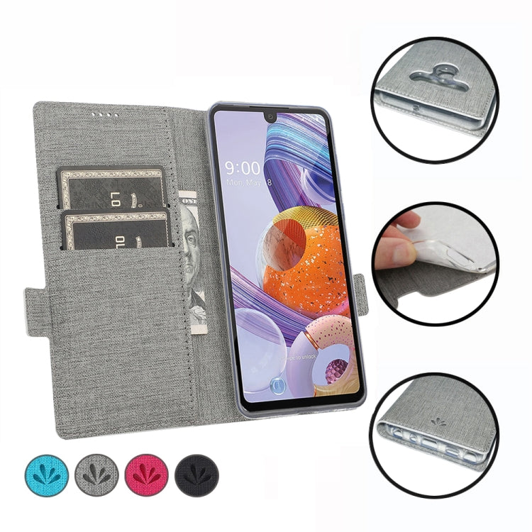 For LG Stylo 6 ViLi Side Button Magnetic Suction Type Shockproof TPU + PU Horizontal Flip Protective Case with Card Slot & Holder & Wallet(Grey) - LG by ViLi | Online Shopping UK | buy2fix