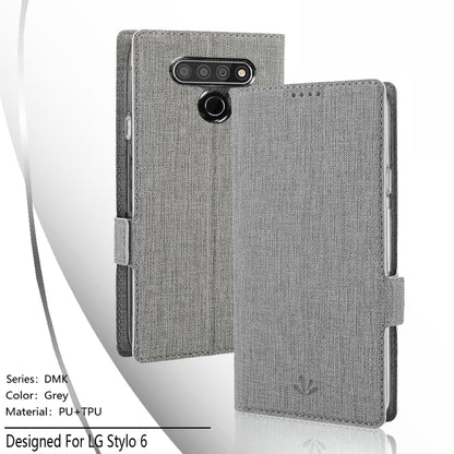 For LG Stylo 6 ViLi Side Button Magnetic Suction Type Shockproof TPU + PU Horizontal Flip Protective Case with Card Slot & Holder & Wallet(Grey) - LG by ViLi | Online Shopping UK | buy2fix