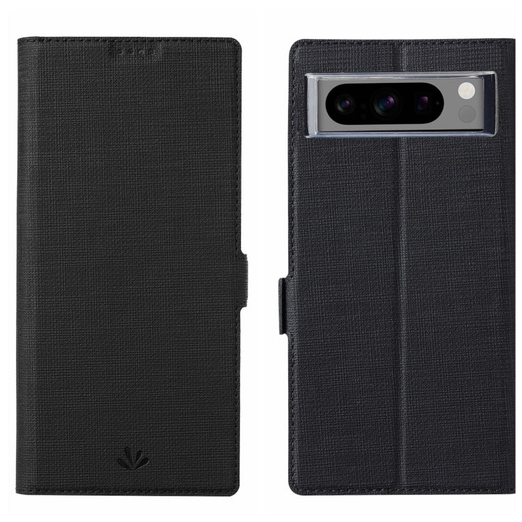 For Google Pixel 8 Pro ViLi K Series Shockproof Magnetic Flip Leather Phone Case(Black) - Google Cases by ViLi | Online Shopping UK | buy2fix