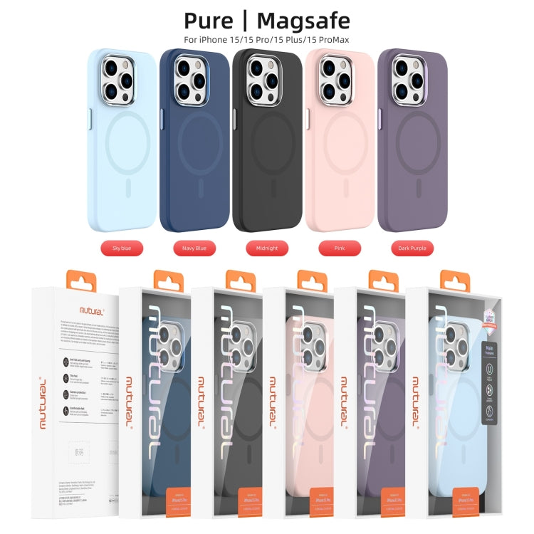 For iPhone 15 Pro Mutural Karen Series Liquid Silicone Magsafe Phone Case(Midnight) - iPhone 15 Pro Cases by Mutural | Online Shopping UK | buy2fix