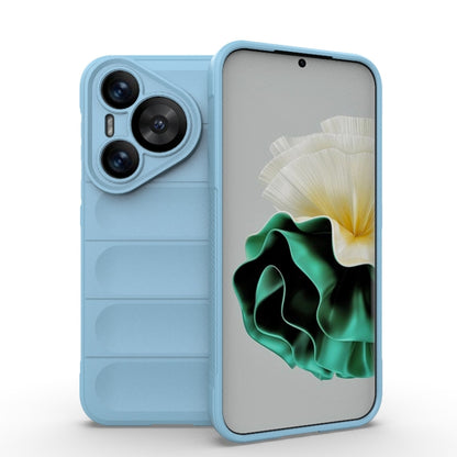 For Huawei Pura 70 Magic Shield TPU + Flannel Phone Case(Light Blue) - Huawei Cases by buy2fix | Online Shopping UK | buy2fix