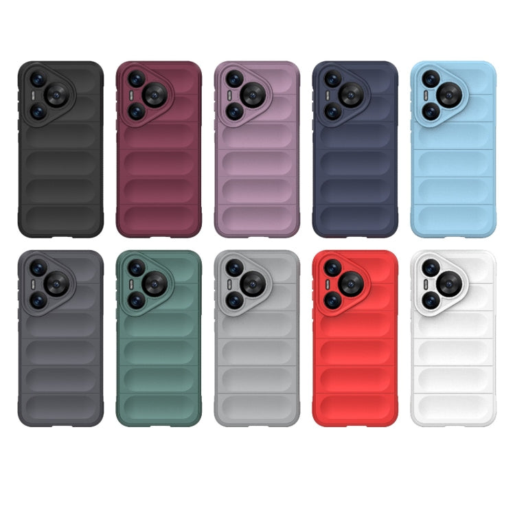 For Huawei Pura 70 Magic Shield TPU + Flannel Phone Case(White) - Huawei Cases by buy2fix | Online Shopping UK | buy2fix