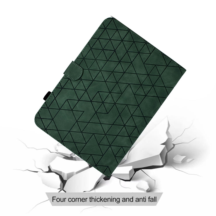 For iPad Pro 11 2024 Rhombus TPU Smart Leather Tablet Case(Green) - iPad Pro 11 2024 Cases by buy2fix | Online Shopping UK | buy2fix