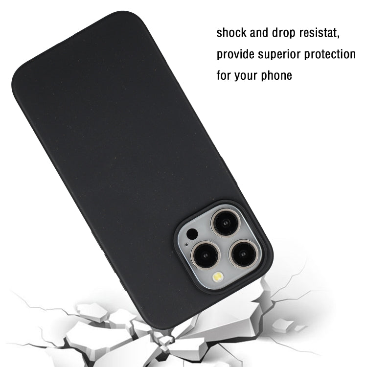 For iPhone 12 Pro Max Wheat MagSafe Magnetic Straw Material + TPU Phone Case(Black) - iPhone 12 Pro Max Cases by buy2fix | Online Shopping UK | buy2fix