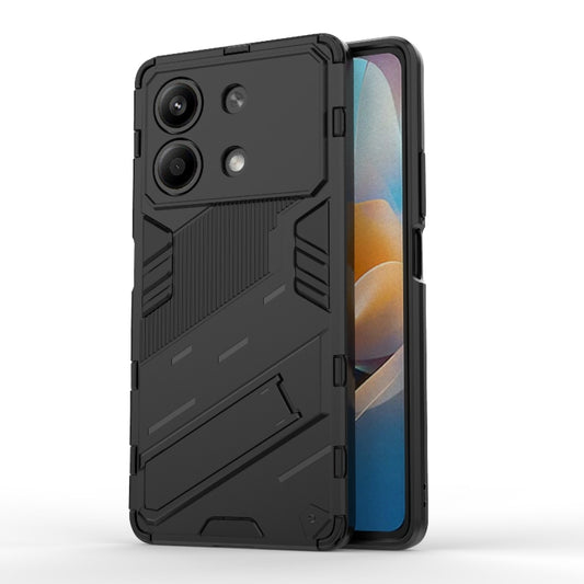 For Xiaomi Redmi Note 13R Pro 5G Punk Armor 2 in 1 PC + TPU Phone Case with Holder(Black) - Xiaomi Cases by buy2fix | Online Shopping UK | buy2fix