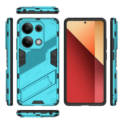 For Xiaomi Redmi Note 13 Pro 4G Global Punk Armor 2 in 1 PC + TPU Phone Case with Holder(Blue) - Note 13 Pro Cases by buy2fix | Online Shopping UK | buy2fix