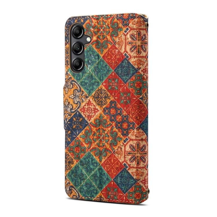 For Samsung Galaxy S24+ 5G Denior Flower Language Series Cork Fabric Oil Edge Leather Phone Case(Winter) - Galaxy S24+ 5G Cases by Denior | Online Shopping UK | buy2fix