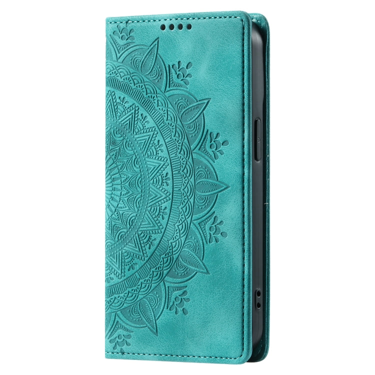 For Xiaomi Redmi Note 12 Pro Global Totem Embossed Magnetic Leather Phone Case(Green) - Xiaomi Cases by buy2fix | Online Shopping UK | buy2fix