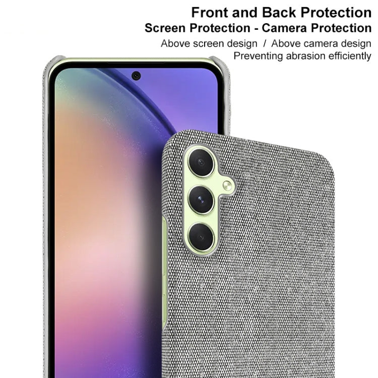 For Samsung Galaxy A34 5G imak Ruiyi Series Cloth Texture PU + PC Phone Case(Light Grey) - Galaxy Phone Cases by imak | Online Shopping UK | buy2fix