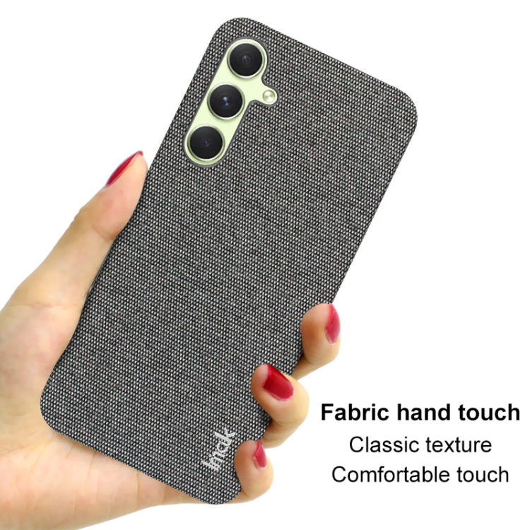 For Samsung Galaxy A35 5G imak Ruiyi Series Cloth Texture PU + PC Phone Case(Dark Grey) - Galaxy Phone Cases by imak | Online Shopping UK | buy2fix