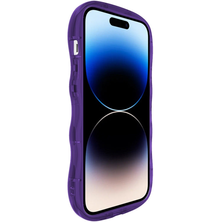 For iPhone 14 Pro Max IMAK Wave Bubble Soft Shockproof Phone Case(Purple) - iPhone 14 Pro Max Cases by imak | Online Shopping UK | buy2fix